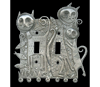 Link to Cat Family Double Switchplate by Leandra Drumm